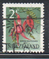 NEW ZEALAND NUOVA ZELANDA 1967 1970 FLORA KAKA BEAK FLOWER 2c USED USATO OBLITERE' - Gebraucht