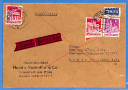 Allemagne Bizone 1949 Lettre Durch Eilboten De Frankfurt (G22084) - Autres & Non Classés