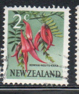 NEW ZEALAND NUOVA ZELANDA 1967 1970 FLORA KAKA BEAK FLOWER 2c USED USATO OBLITERE' - Gebraucht