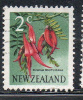 NEW ZEALAND NUOVA ZELANDA 1967 1970 FLORA KAKA BEAK FLOWER 2c USED USATO OBLITERE' - Gebraucht