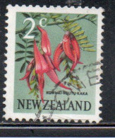 NEW ZEALAND NUOVA ZELANDA 1967 1970 FLORA KAKA BEAK FLOWER 2c USED USATO OBLITERE' - Oblitérés