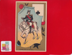 CHOCOLAT REVILLON Chromo Or Langage Cartes Carte à Jouer Jeu Succes Carriere Militaire General As Pique Recette Gâteau - Revillon