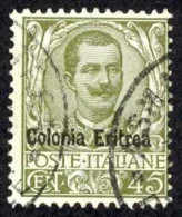 Eritrea Sc# 26 Used 1903-1928 45c Overprints - Eritrea