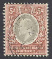 East Africa & Uganda Sc# 23 Used 1904-1907 5a King Edward VII - Protectorados De África Oriental Y Uganda