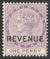 Dominica Revenue SG# R4 MH (a) (wmk Crown CA) 1p Revenue Stamps - Dominica (...-1978)