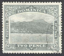Dominica Sc# 52 Used 1909 2p Gray Roseau - Dominica (...-1978)
