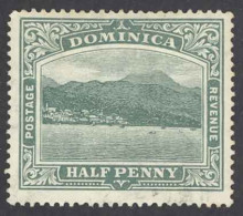 Dominica Sc# 50 MH (a) 1908-1909 1/2p Green Roseau - Dominica (...-1978)