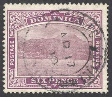 Dominica Sc# 42 Used (a) 1909 6p Violet & Dull Violet Roseau - Dominica (...-1978)