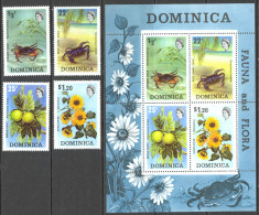Dominica Sc# 368-371a MNH 1973 QEII Flora & Fauna - Dominica (...-1978)