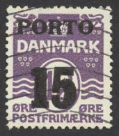 Denmark Sc# J38 Used 1934 15o On 12o Overprint Postage Due - Impuestos