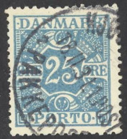 Denmark Sc# J21 Used 1930 25o Light Blue Postage Due - Port Dû (Taxe)