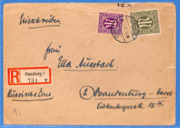 Allemagne Bizone 1946 Lettre Einschreiben De Flensburg (G22113) - Autres & Non Classés