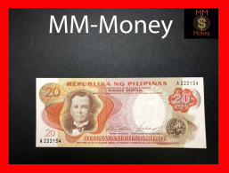PHILIPPINES  20 Piso  1969  P. 145  "sig.  Marcos - Calalang"    UNC - Philippines