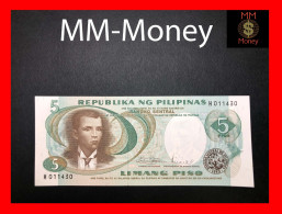 PHILIPPINES  5 Piso  1969  P. 143  "sig.  Marcos - Licaros"    UNC - Philippines