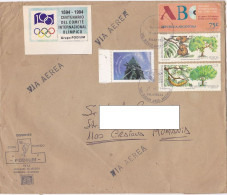 NATIONAL CONSTITUTION, BOOK FAIR, TREES, STAMPS ON COVER,1995, ARGENTINA - Lettres & Documents