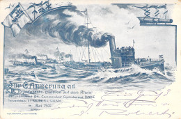 Zur Erinnerung S.M. Torpedoboots-Dvision Am Rhein 1900 AKS - Souvenir De...