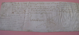 CHARLES LE TELLIER Autographe Signé 1624 LIGUEUR COMMISSAIRE PARIS MAITRE COMPTES - Personnages Historiques