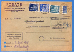 Allemagne Bizone 1950 Lettre De Siegen (G22165) - Autres & Non Classés