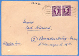 Allemagne Bizone 1946 Lettre De Flensburg (G22173) - Andere & Zonder Classificatie