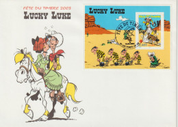 France FDC Grand Format 2003 Lucky Luke BF 55 - 2000-2009