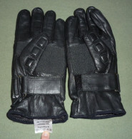 Polizia Guanti Tattici Pesanti Ordine Pubblico - Nuovi - Italian Police Leather Gloves - NOS - Originali  (267) 9 Size - Police