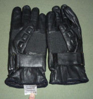 Polizia Guanti Tattici Pesanti Ordine Pubblico - Nuovi - Italian Police Leather Gloves - NOS - Originali  (267) 9 Size - Police & Gendarmerie