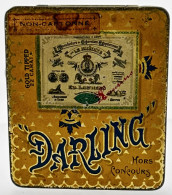 Ancienne Boite à Cigarettes Vide En Métal. Ed. LAURENS.  "DARLING", Le Khédive. - Cajas Para Tabaco (vacios)