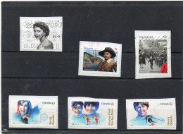 CANADA  6 Timbres   2014,  2017 Et 2018   Sur Fragment  Oblitérés - Oblitérés