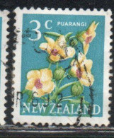 NEW ZEALAND NUOVA ZELANDA 1967 1970 FLORA HIBISCUS FLOWER 3c USED USATO OBLITERE' - Oblitérés