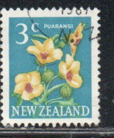 NEW ZEALAND NUOVA ZELANDA 1967 1970 FLORA HIBISCUS FLOWER 3c USED USATO OBLITERE' - Oblitérés