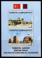 Türkiye 2018 Mi 4407-4408 MNH Joint Issue With Qatar Barzan Castle & Al Zubarah Castle, Rumeli Fortress & Ankara Castle - Blocks & Sheetlets