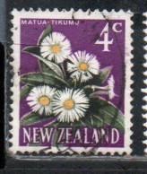 NEW ZEALAND NUOVA ZELANDA 1967 1970 FLORA MOUNTAIN DAISY FLOWER 4c USED USATO OBLITERE' - Gebraucht