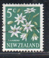 NEW ZEALAND NUOVA ZELANDA 1967 1970 FLORA CLEMATIS FLOWER 5c USED USATO OBLITERE' - Used Stamps