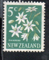 NEW ZEALAND NUOVA ZELANDA 1967 1970 FLORA CLEMATIS FLOWER 5c USED USATO OBLITERE' - Used Stamps