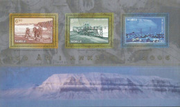 Norway Norvege Norwegen 2006 Svalbard 100th Anniversary Of The First Arctic Expedition Set Of 3 Stamps In Block Mint - Isole