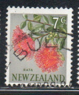 NEW ZEALAND NUOVA ZELANDA 1967 1970 FLORA RATA FLOWER 7c USED USATO OBLITERE' - Oblitérés