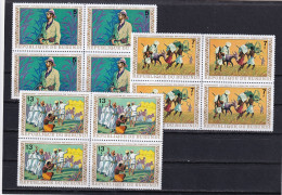 Burundi Nº 528 Al 530 En Bloque De Cuatro - Unused Stamps