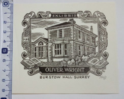 Ex-libris Exlibris Hermann Huffert. Burstow Hall Surrey Livre Book - Bookplates