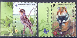 2021. Belarus, Europa 2021, Endangered National Wildlife, 2v, Mint/** - Wit-Rusland