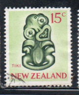 NEW ZEALAND NUOVA ZELANDA 1967 1970 1968 TIKI 15c USED USATO OBLITERE' - Gebraucht
