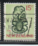 NEW ZEALAND NUOVA ZELANDA 1967 1970 1968 TIKI 15c USED USATO OBLITERE' - Usati