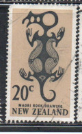 NEW ZEALAND NUOVA ZELANDA 1967 1970 MAORI ROCK DROWING 20c USED USATO OBLITERE' - Gebraucht