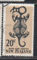 NEW ZEALAND NUOVA ZELANDA 1967 1970 MAORI ROCK DROWING 20c USED USATO OBLITERE' - Used Stamps