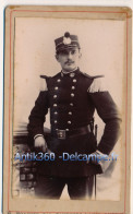 Photographie XIXe CDV Portrait D'un Homme Militaire Gendarme ? Photographe Bonnier Paris - Old (before 1900)