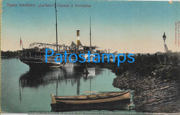 212249 PARAGUAY SHIP VAPOR BRAZIL CARREA A CORUMBA POSTAL POSTCARD - Paraguay