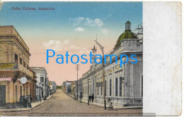212261 PARAGUAY ASUNCION STREET CALLE LAS PALMAS & MAP MAPA POSTAL POSTCARD - Paraguay