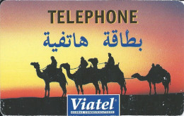 BELGIUM - Viatel - Camels At Sunset - Used - [2] Prepaid & Refill Cards