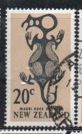 NEW ZEALAND NUOVA ZELANDA 1967 1970 MAORI ROCK DROWING 20c USED USATO OBLITERE' - Gebraucht