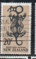 NEW ZEALAND NUOVA ZELANDA 1967 1970 MAORI ROCK DROWING 20c USED USATO OBLITERE' - Used Stamps