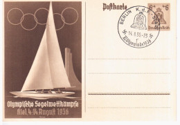 ALEMANIA 1936 JUEGOS OLIMPICOS DE BERLIN 1936 ENTERO POSTAL CON MAT KDF STADT - Zomer 1936: Berlijn